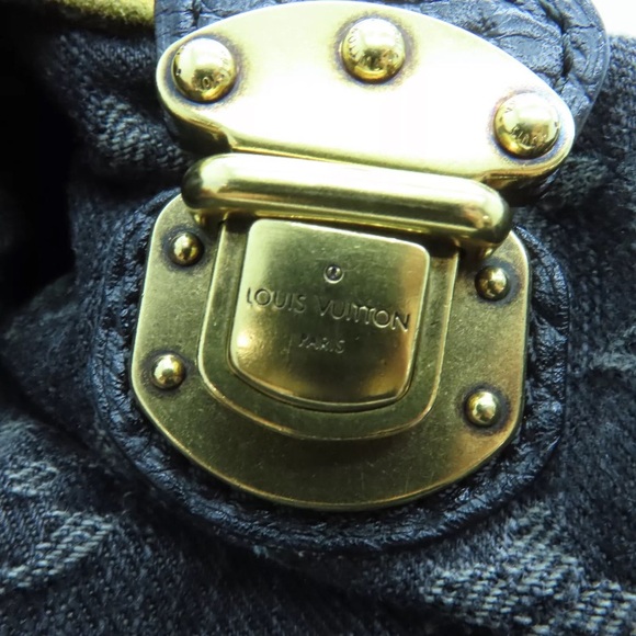 💎✨ DENIM ✨💎 LOUIS VUITTON X-LARGE HOBO MAHINA - Picture 6 of 17